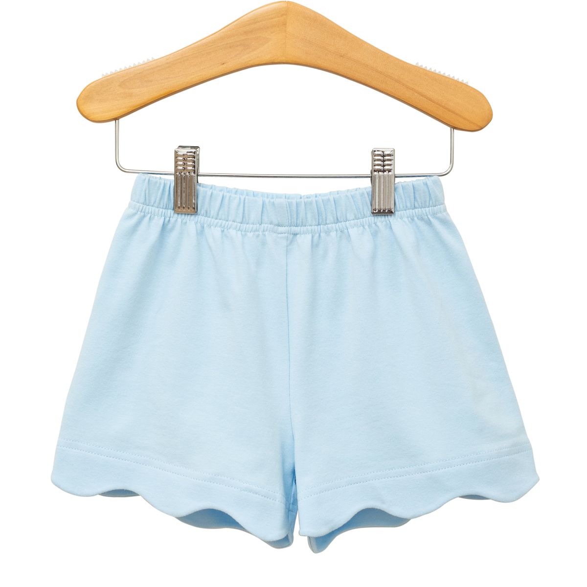 Scalloped Shorts - Light Blue