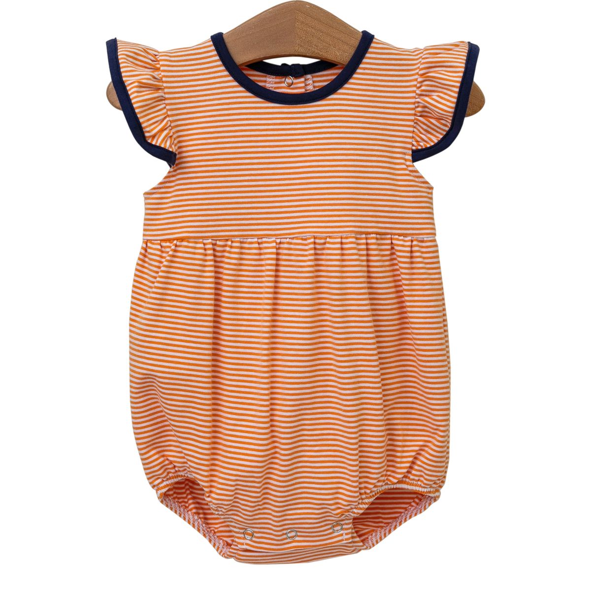 Lucy Game Day Bubble- Orange Stripe/Navy