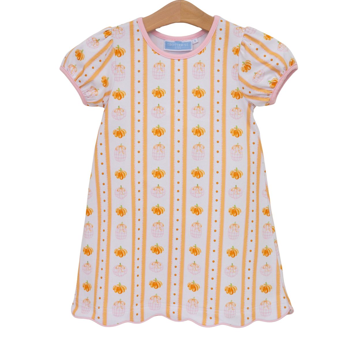 Pumpkin Patch Scalloped Dress