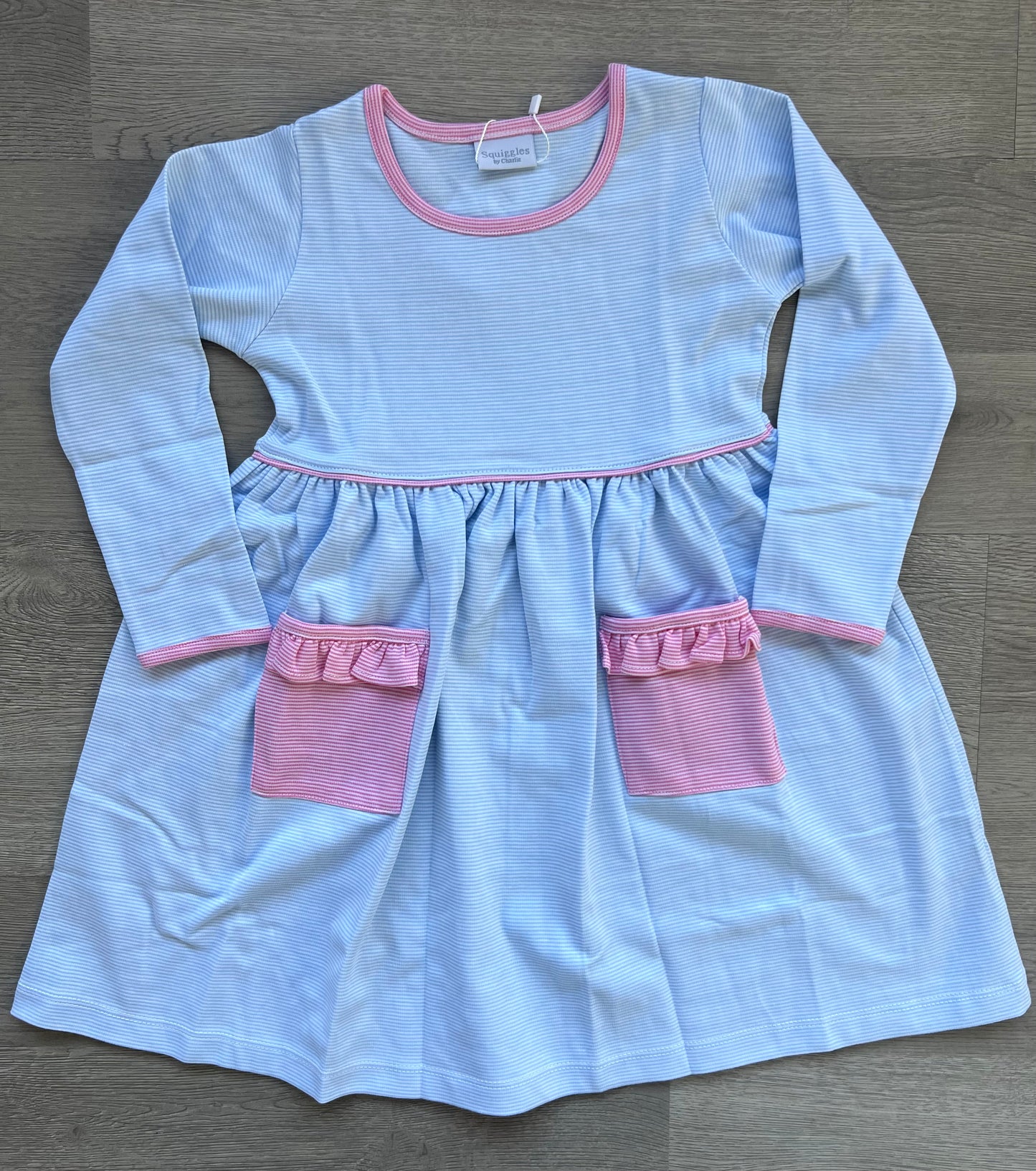 Blue Stripe Pocket Dress