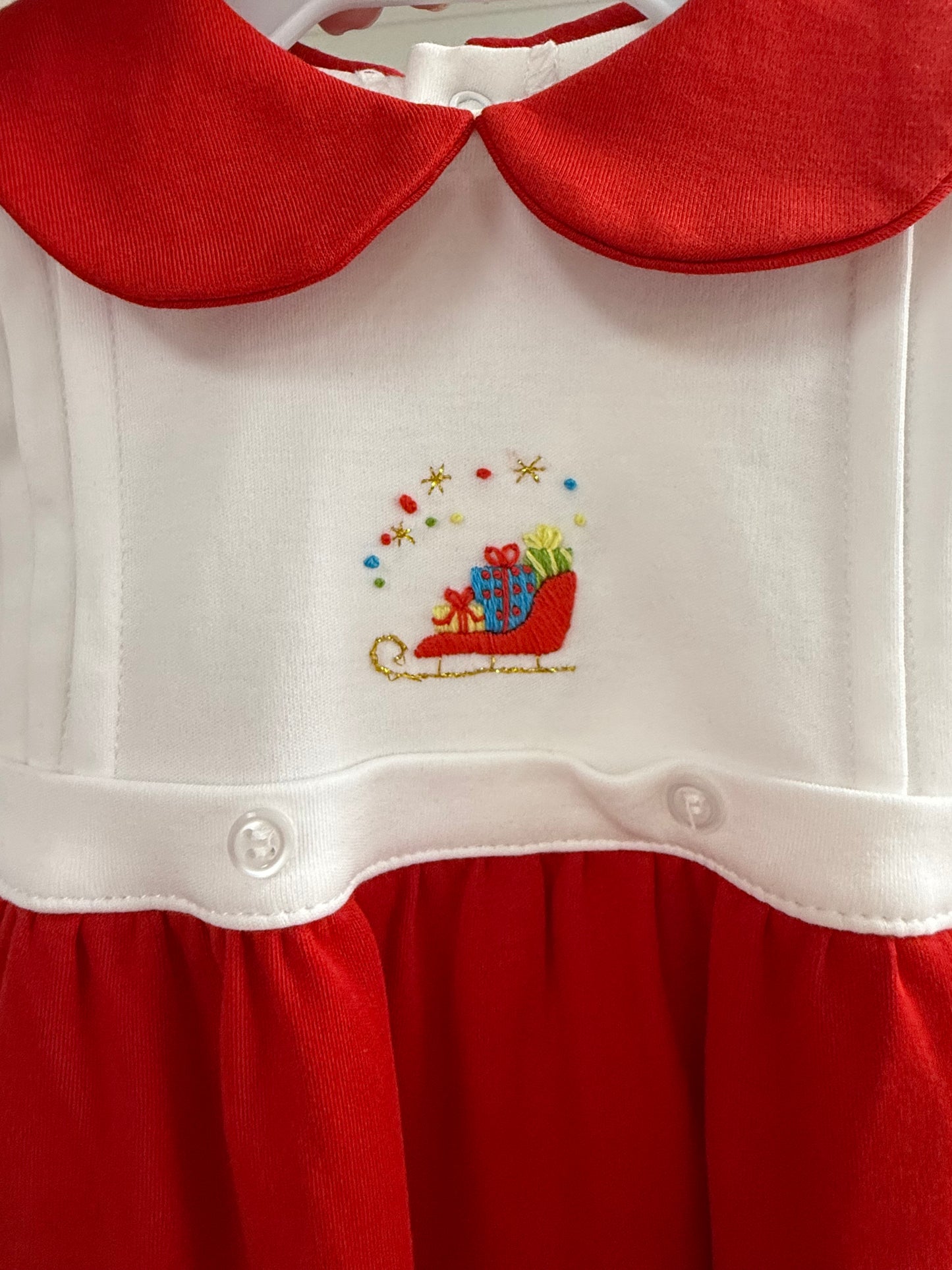 Santa's Sleigh Boy Romper
