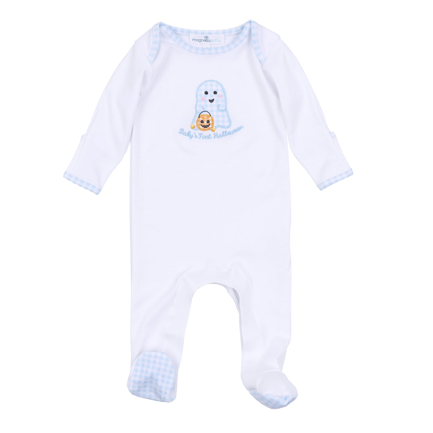 Boo Crew! First Halloween Footie - Light Blue