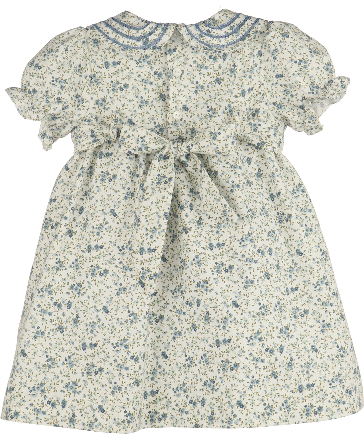 Fallen Leaves Wreath Dress - Blue