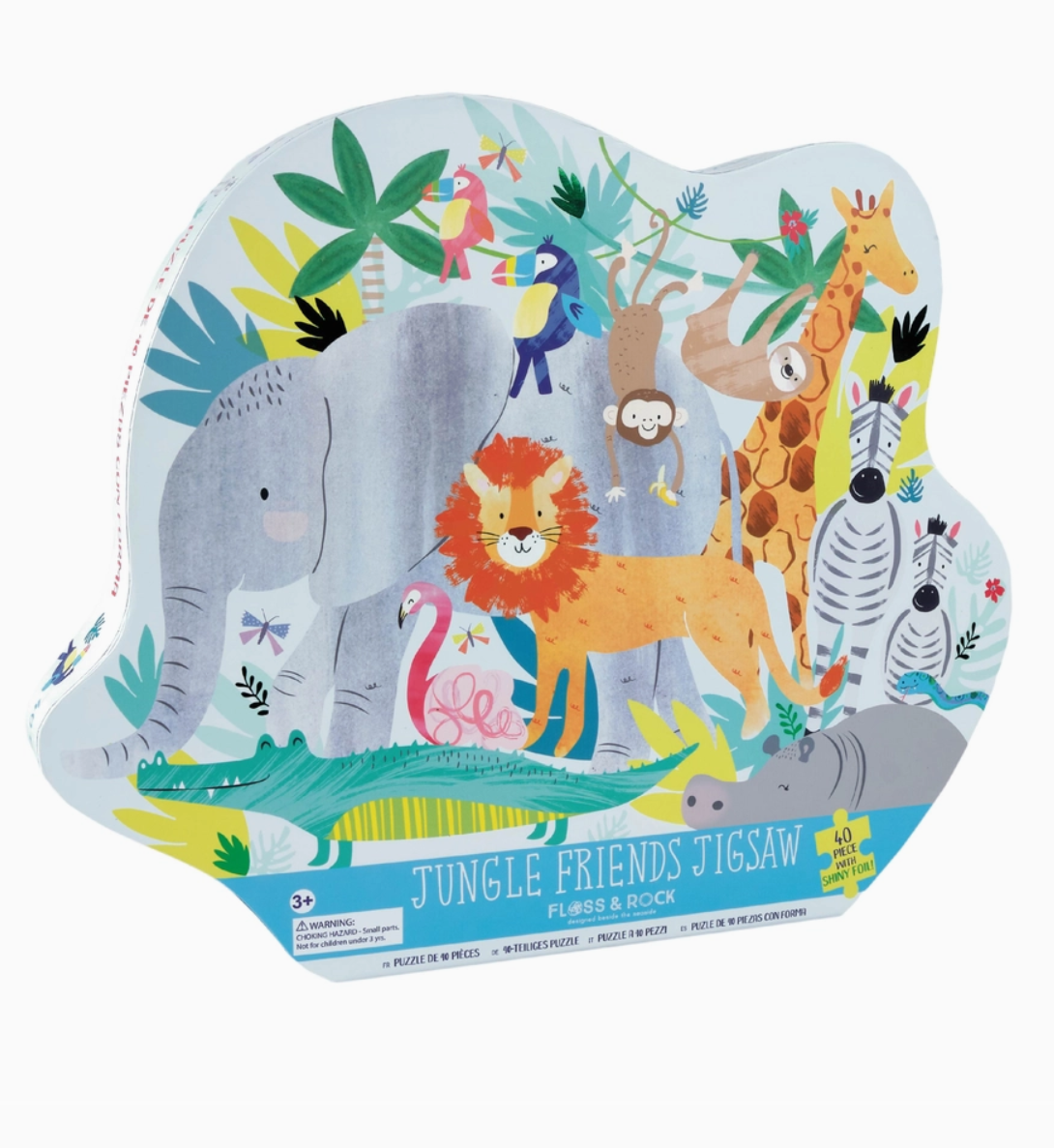 40pc Jigsaw in Shaped Box - Jungle