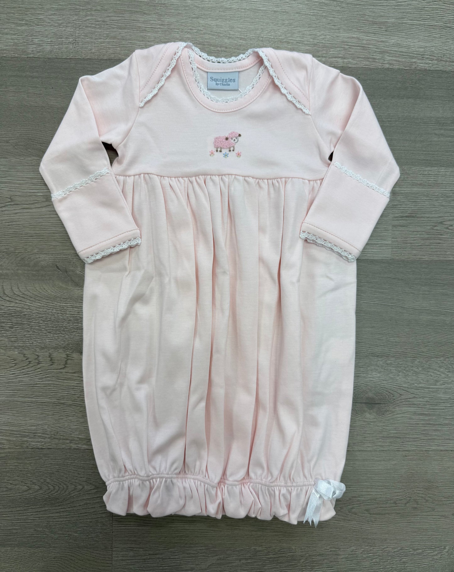 Pink Crochet Lamb Gown