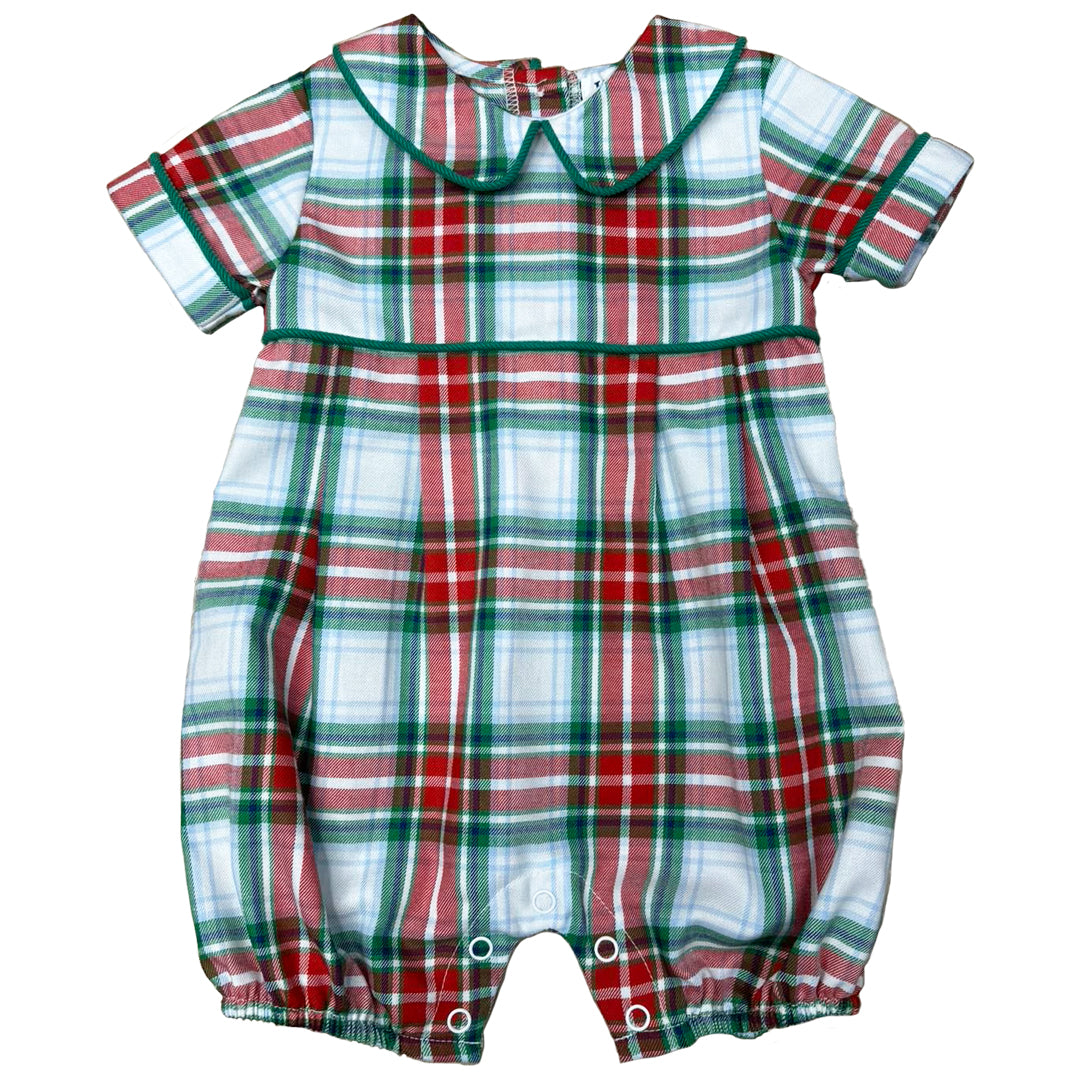Red/Green Plaid Romper