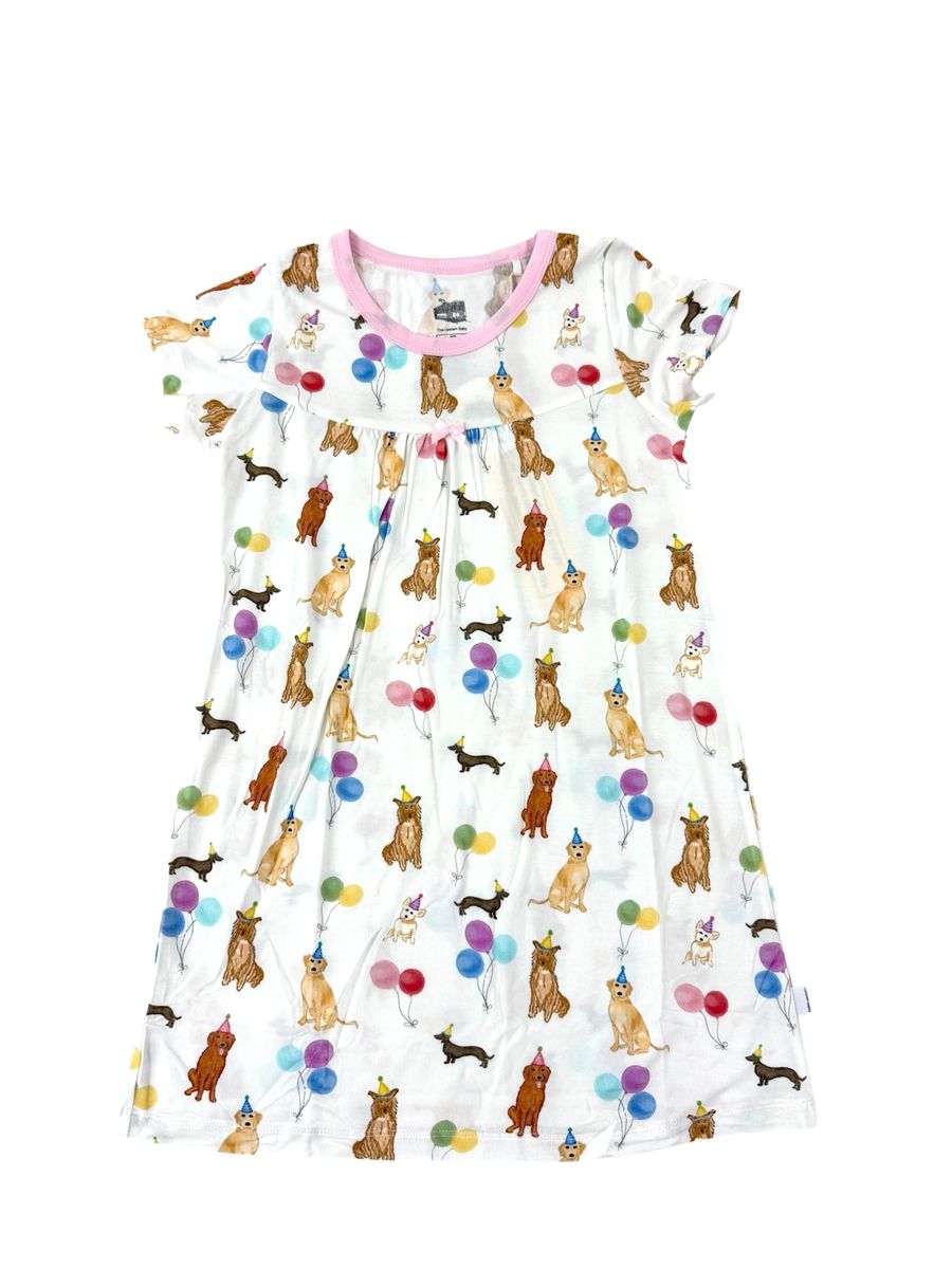 Pink Party Dogs Bamboo Dress