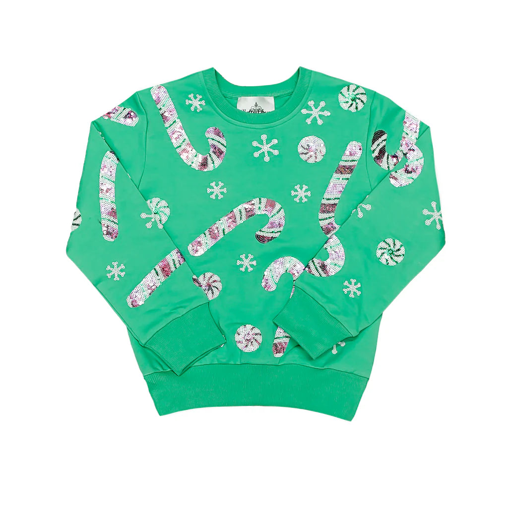 Candy Cane Teal Sweatshirt