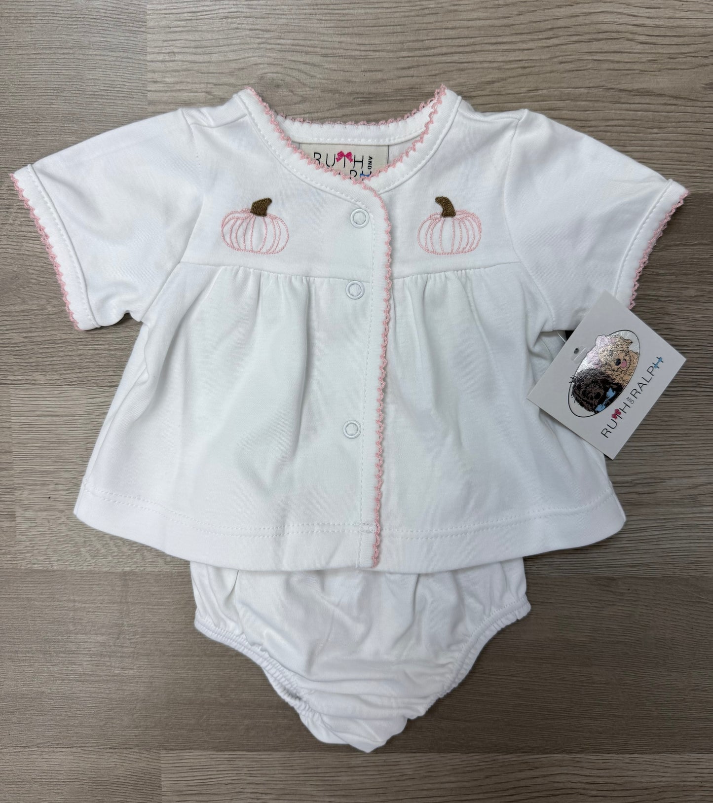 Pink Pumpkin Diaper Cover Set