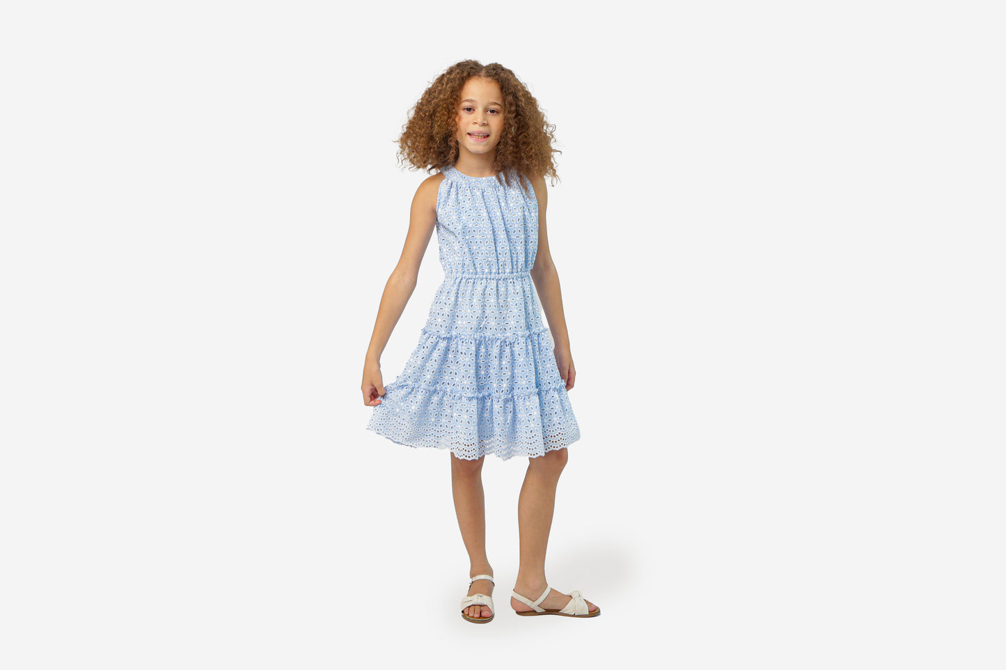 Sola Tier Dress - Serenity Blue