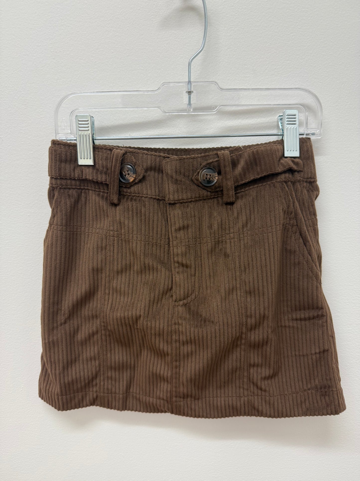 Button Skirt - Espresso