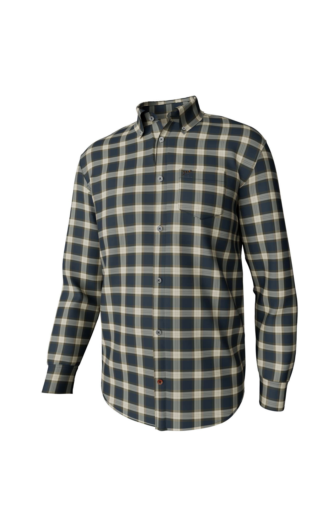 Winston Midnight Navy Plaid Button Down Shirt
