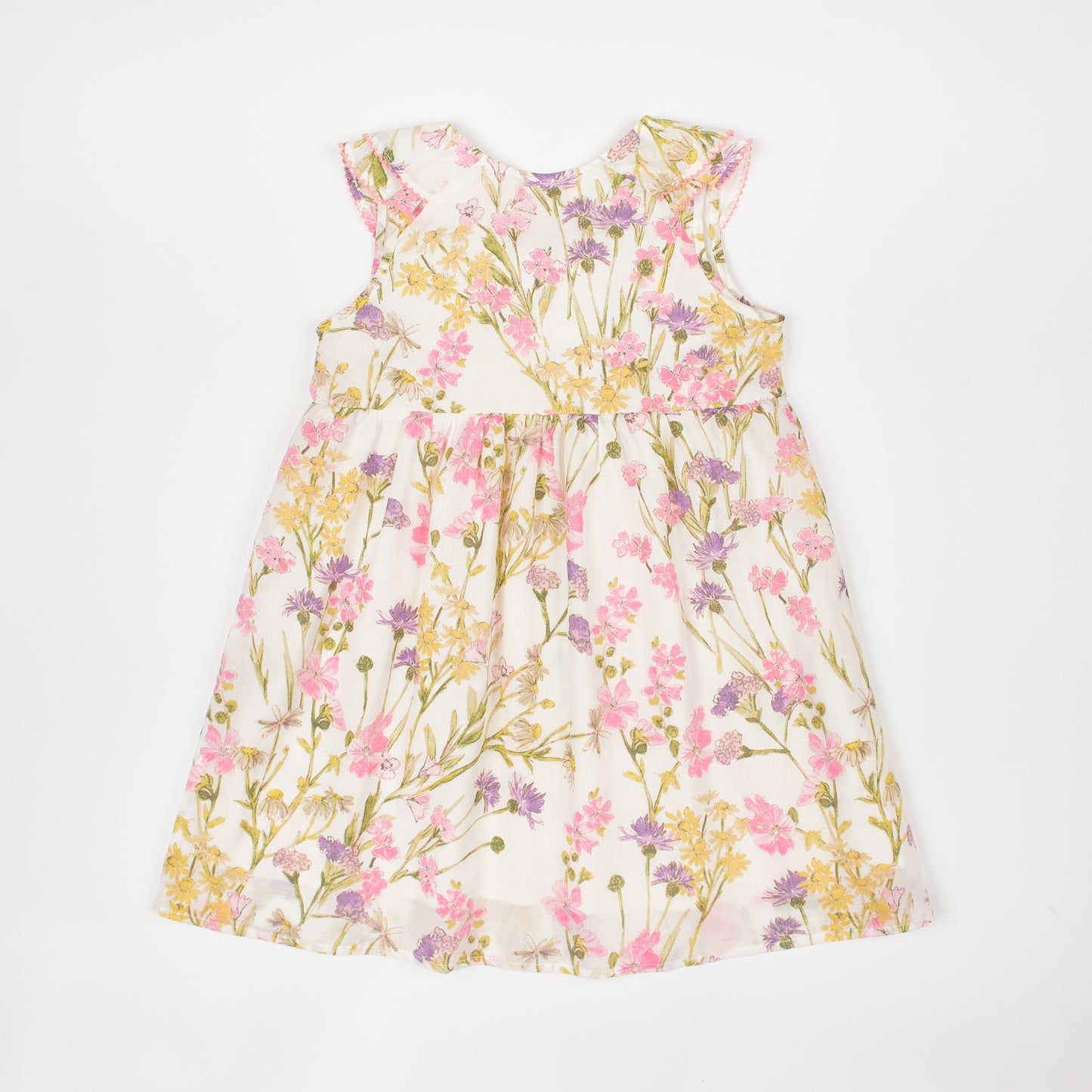 Pink and Green Floral Dress