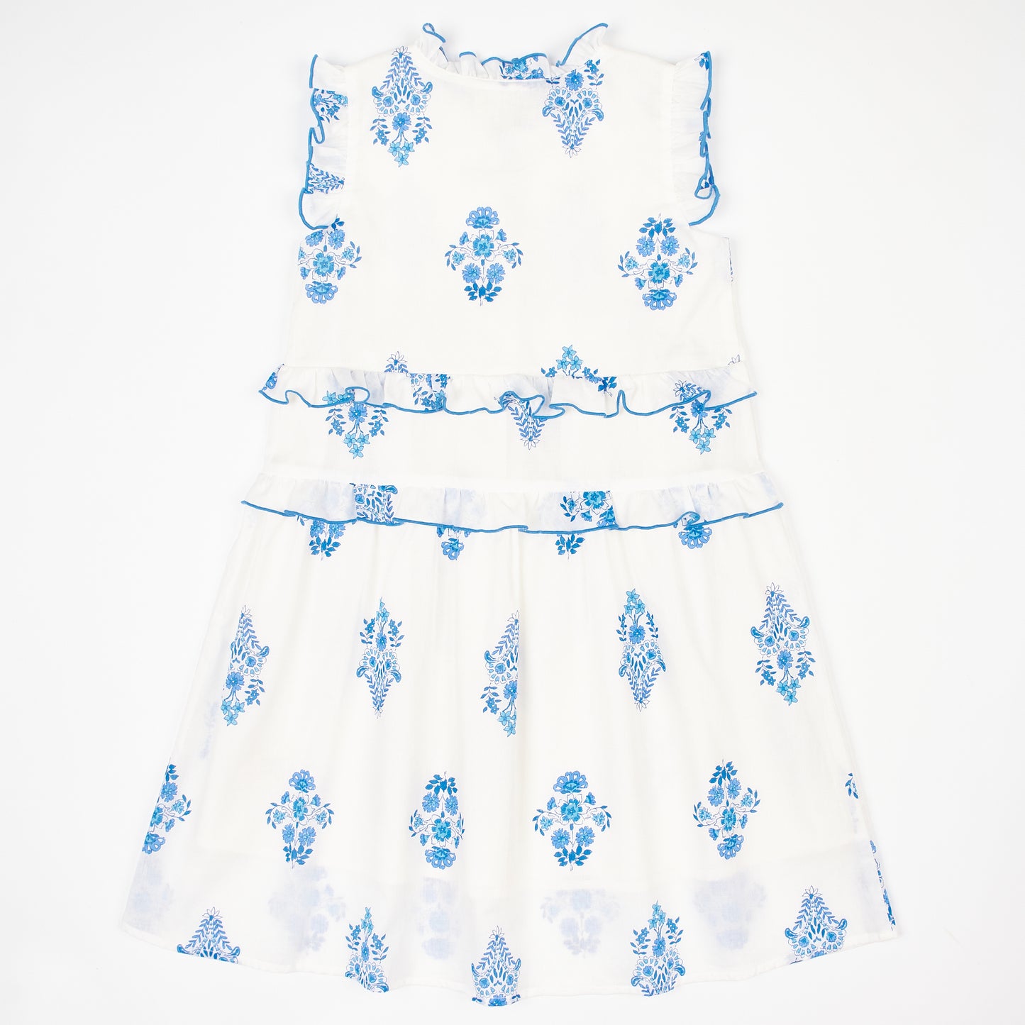Blue and White Floral Dress