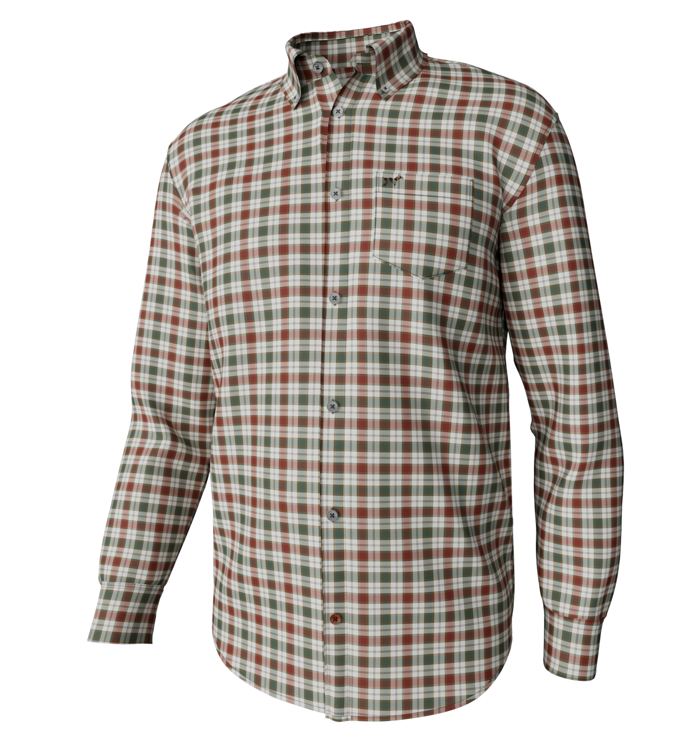Wright Festive Plaid Button Down Shirt
