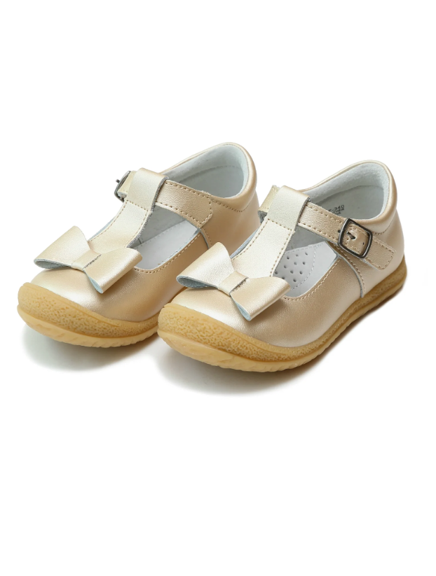 Emma Bow T-Strap Mary Jane - Champagne