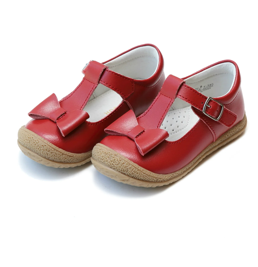 Emma Bow T-Strap Mary Jane - Red