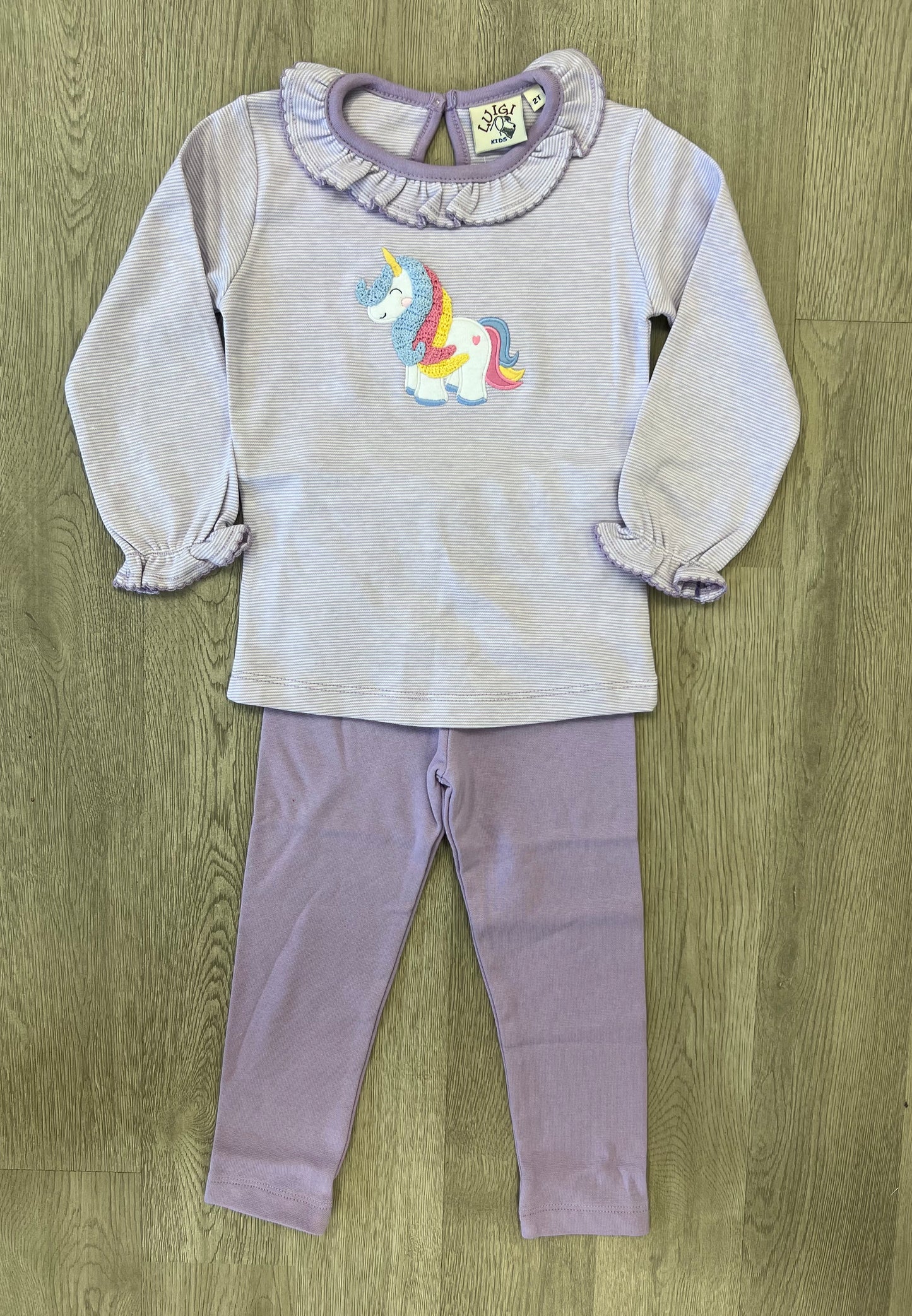 Lavender Stripe Unicorn Top