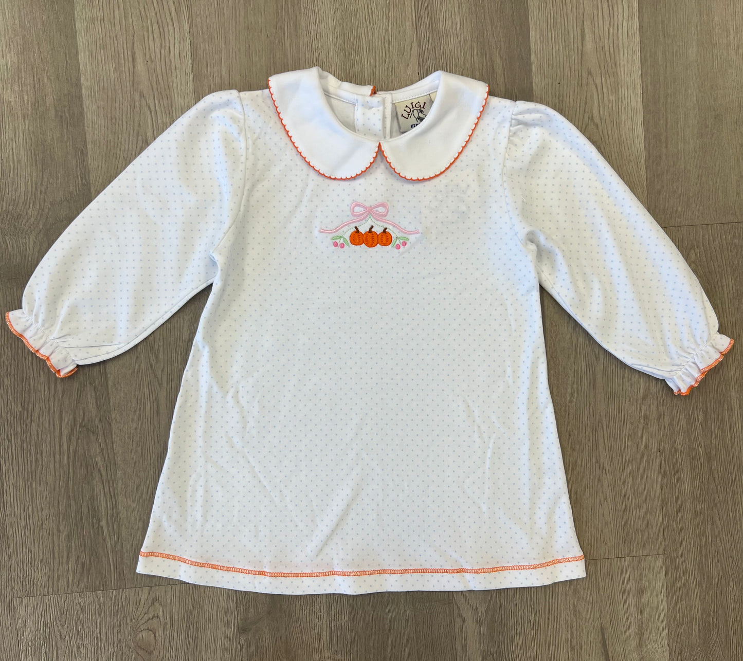 Blue Bitty Dot Pumpkin Dress
