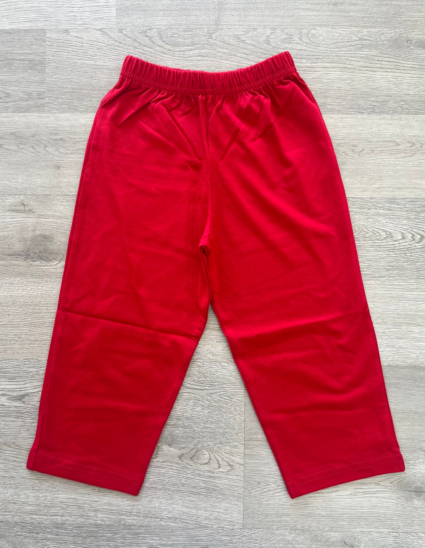 Red Straight Knit Pants
