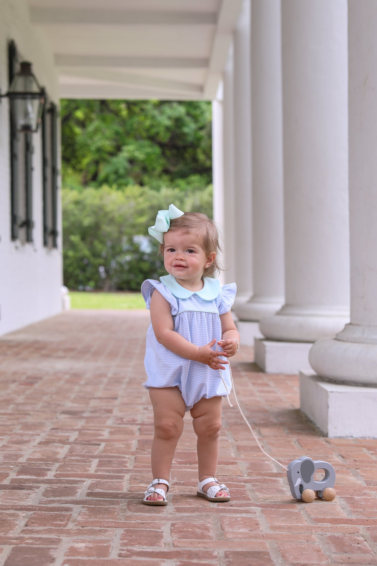 Genevieve Bubble- Light Blue Stripe/Light Mint