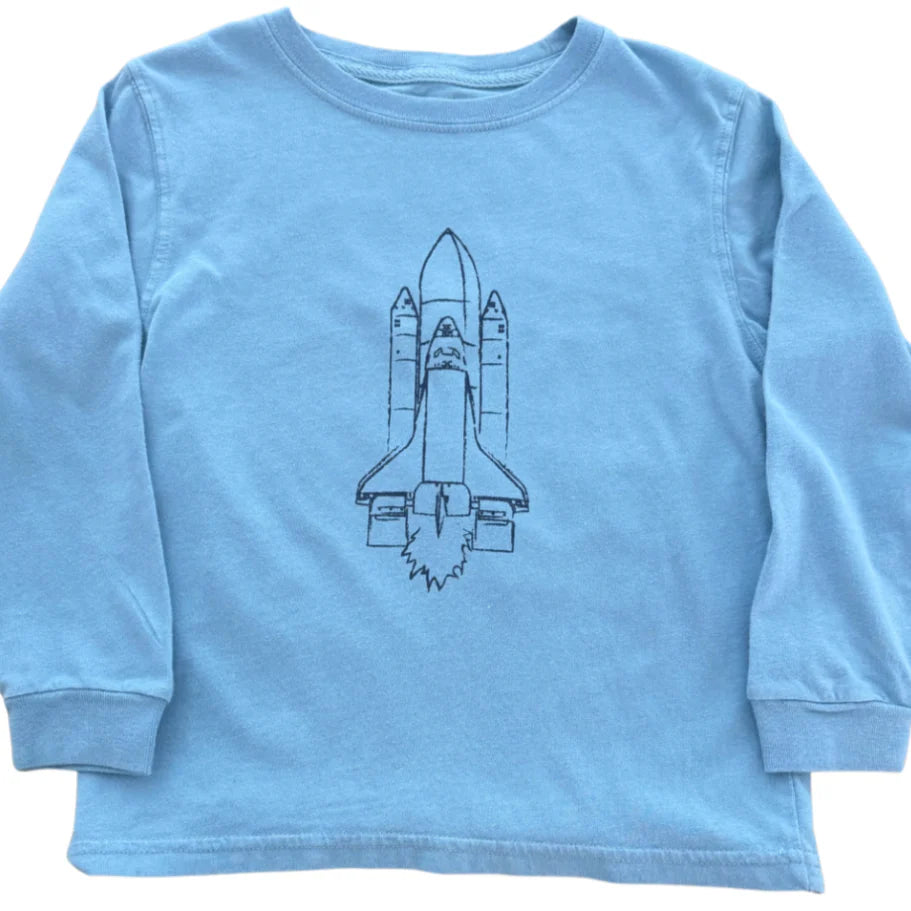 Denim Rocket Ship T-Shirt