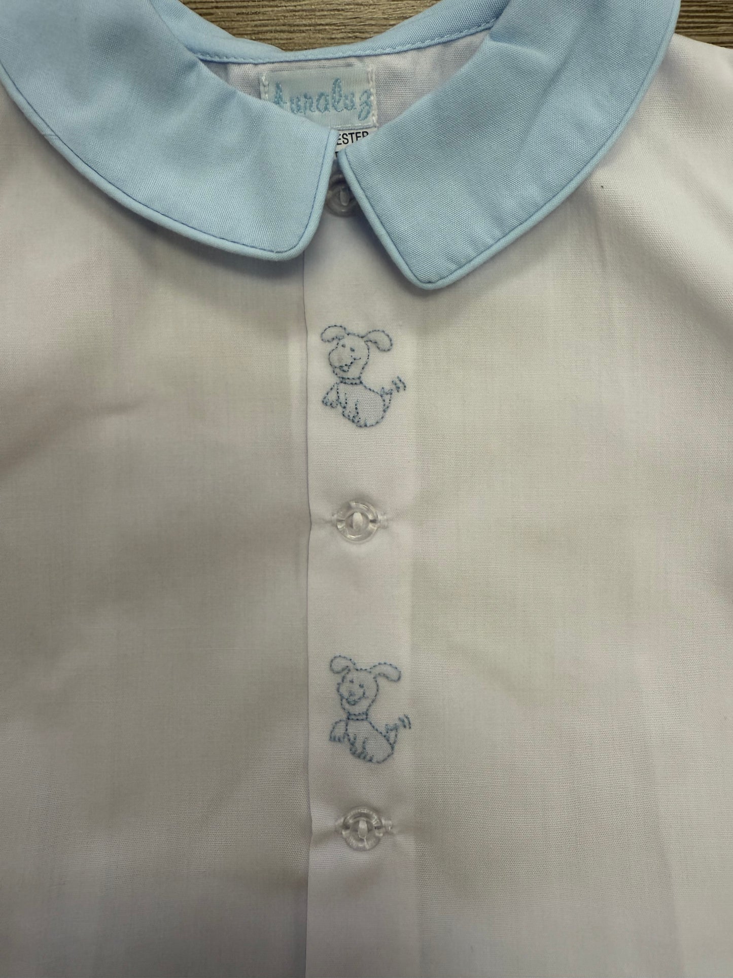 White/Blue Dog Diaper Set