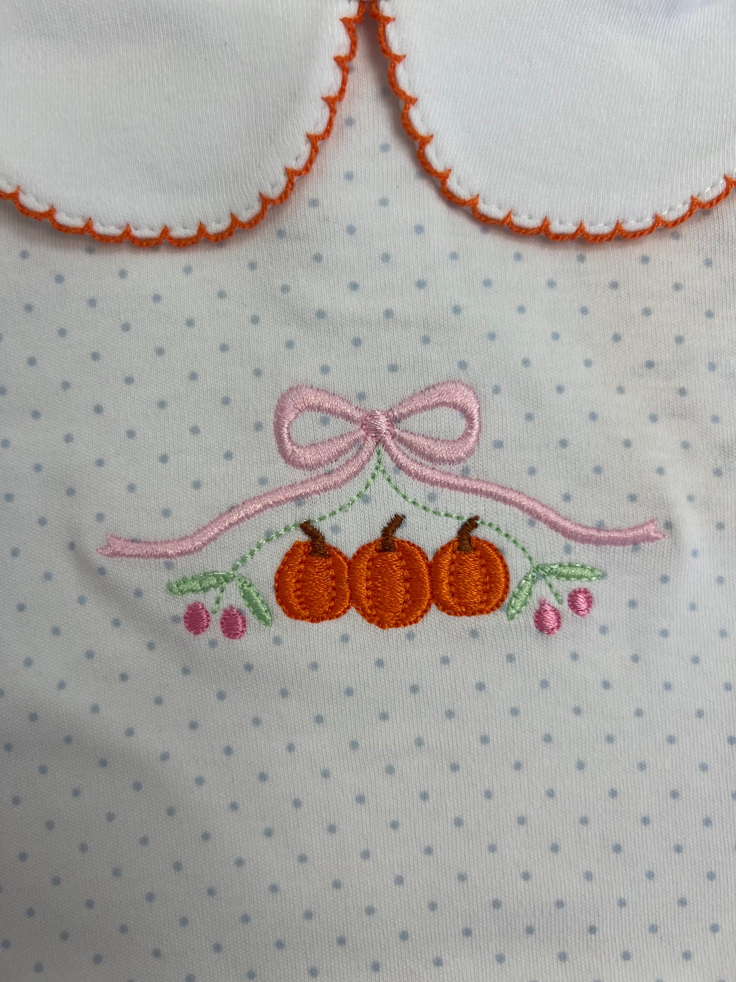 Blue Bitty Dot Pumpkin Dress