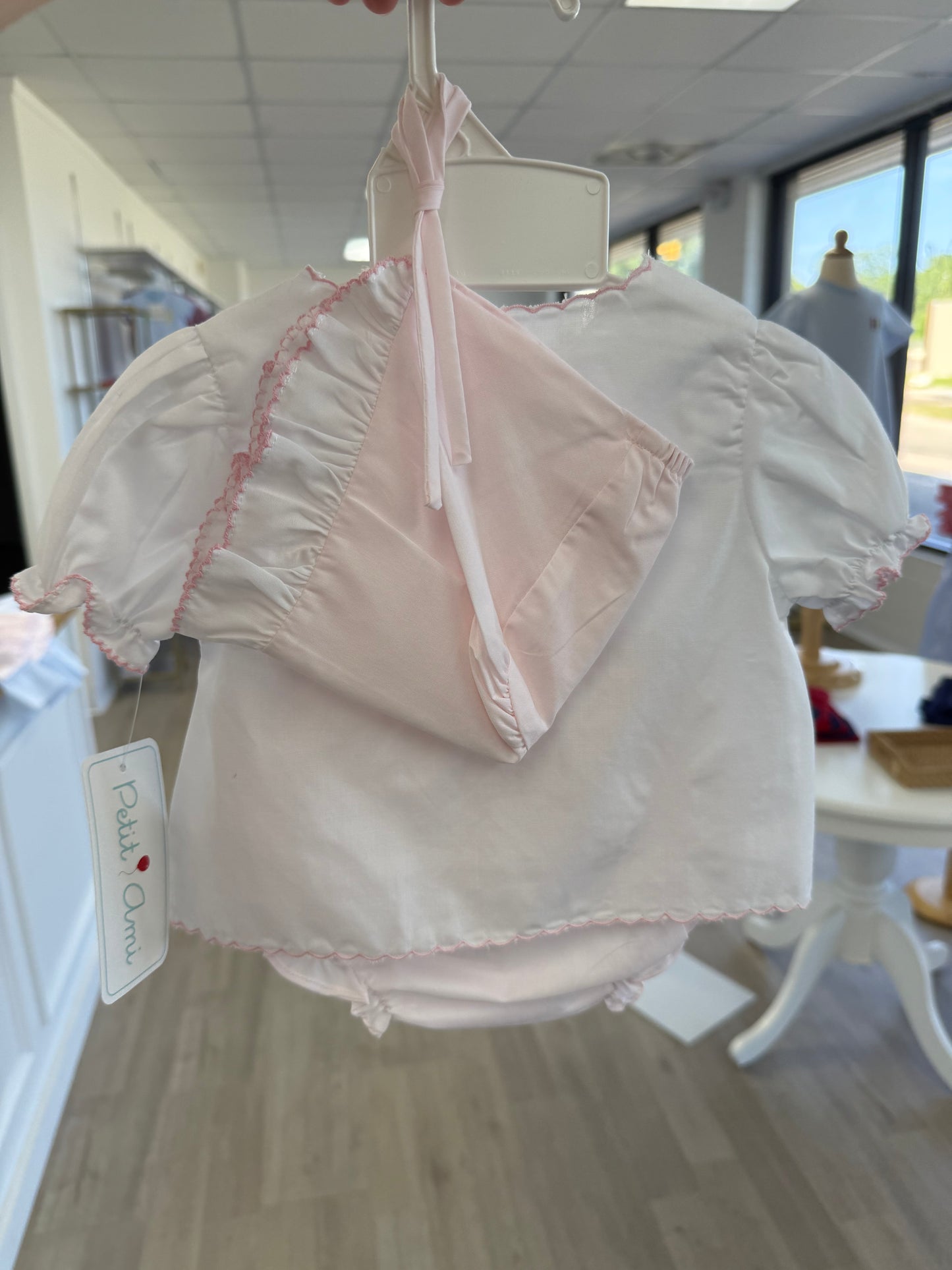 Pink Bow Diaper Set