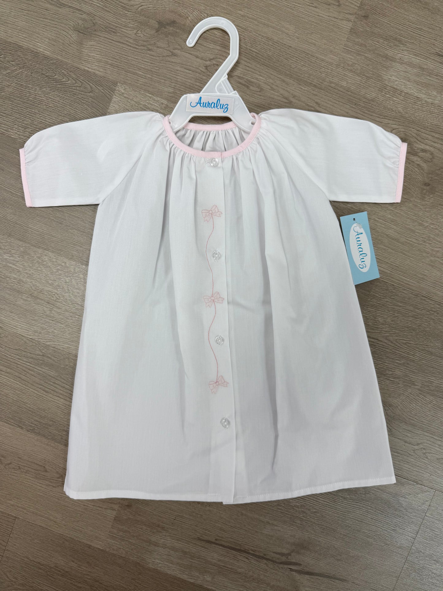 White Bow Strings Day Gown