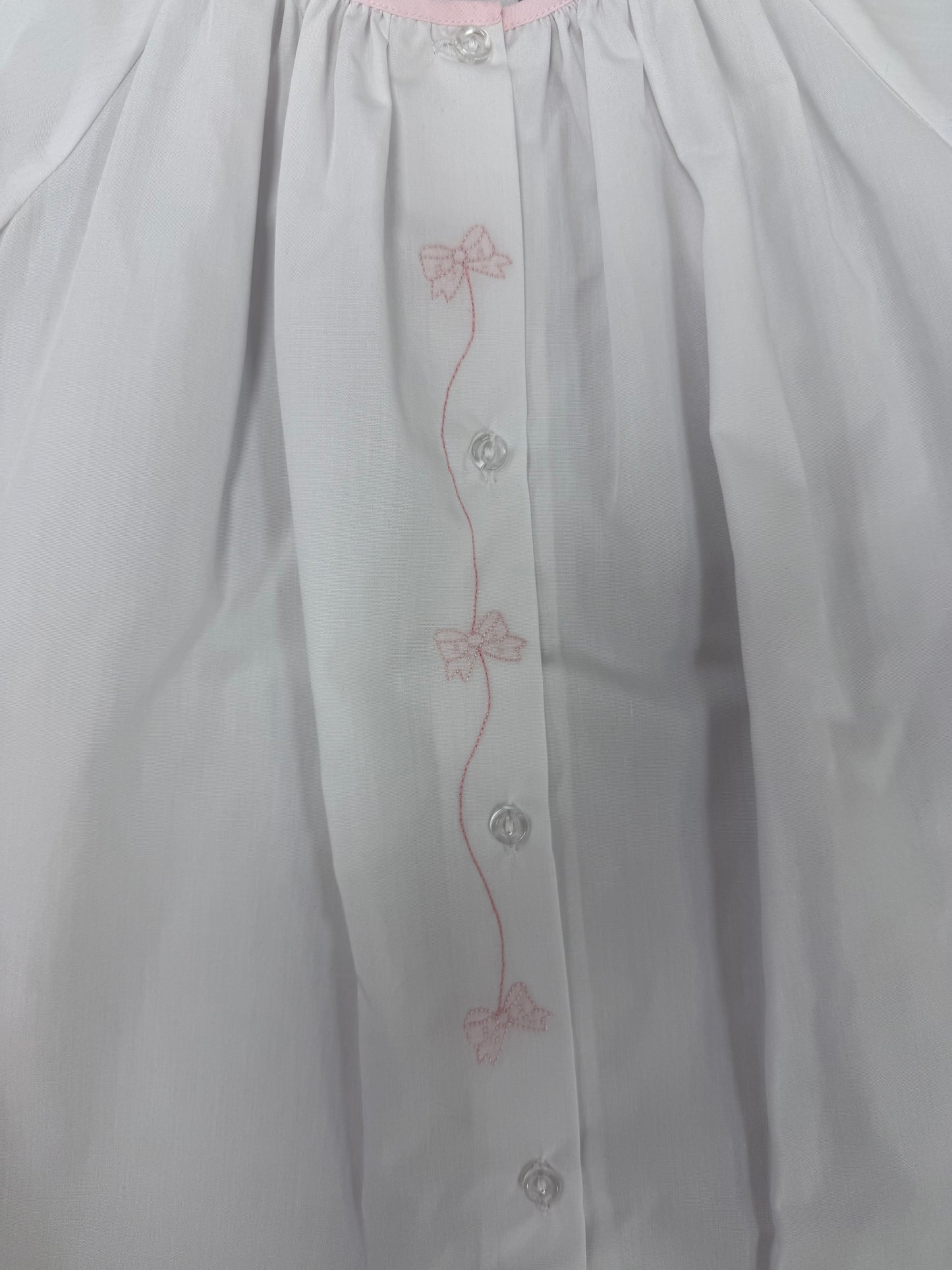 White Bow Strings Day Gown