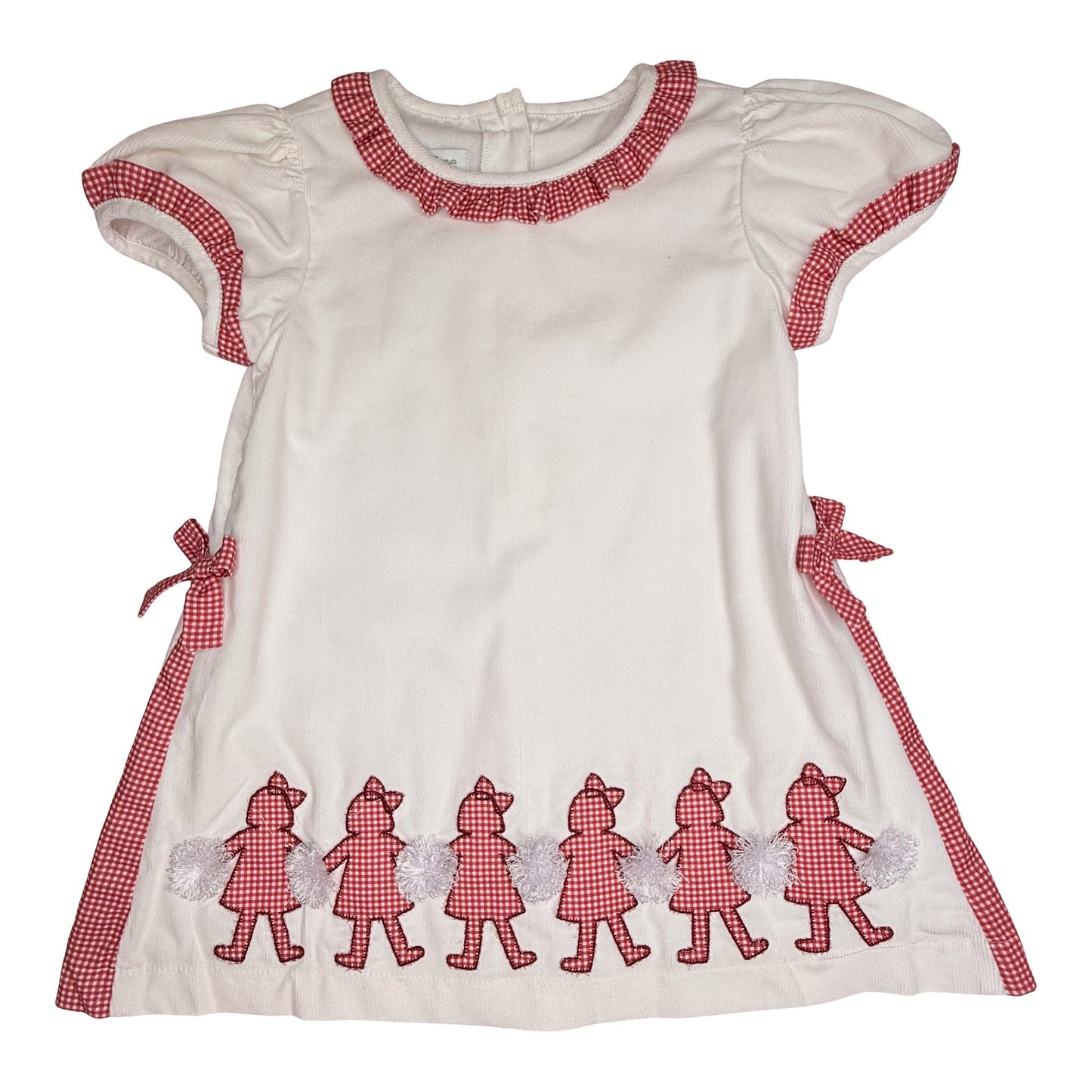 Peyton Dress - Crimson & White