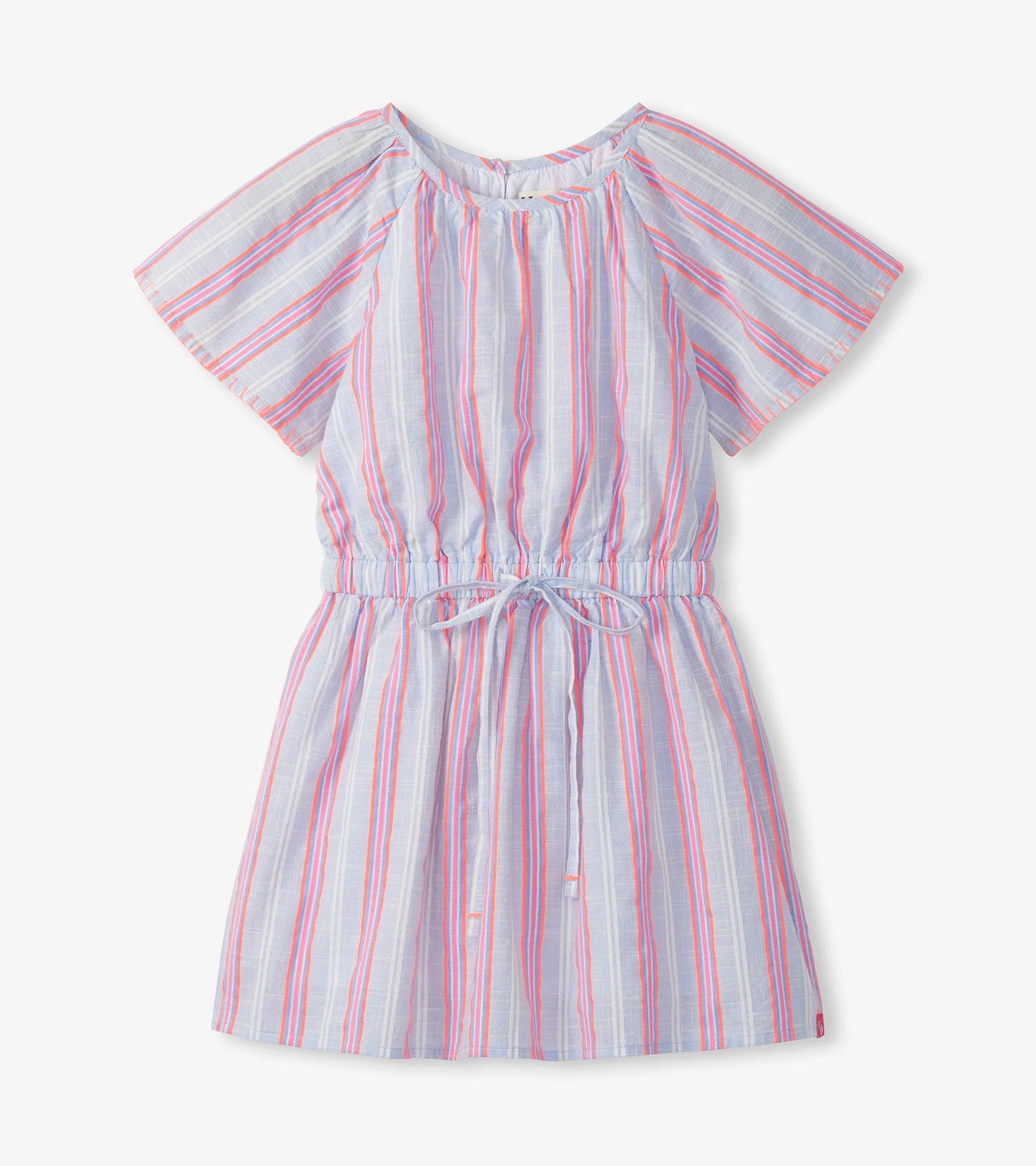 Neon Chambray Stripes Woven Play Dress