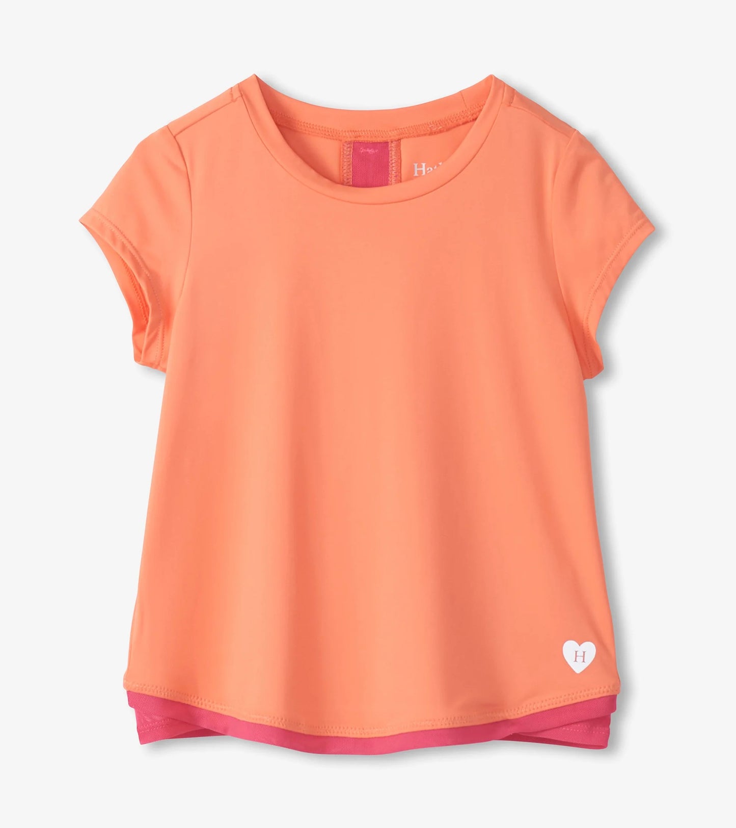 Fusion Coral Mesh Trim Tee