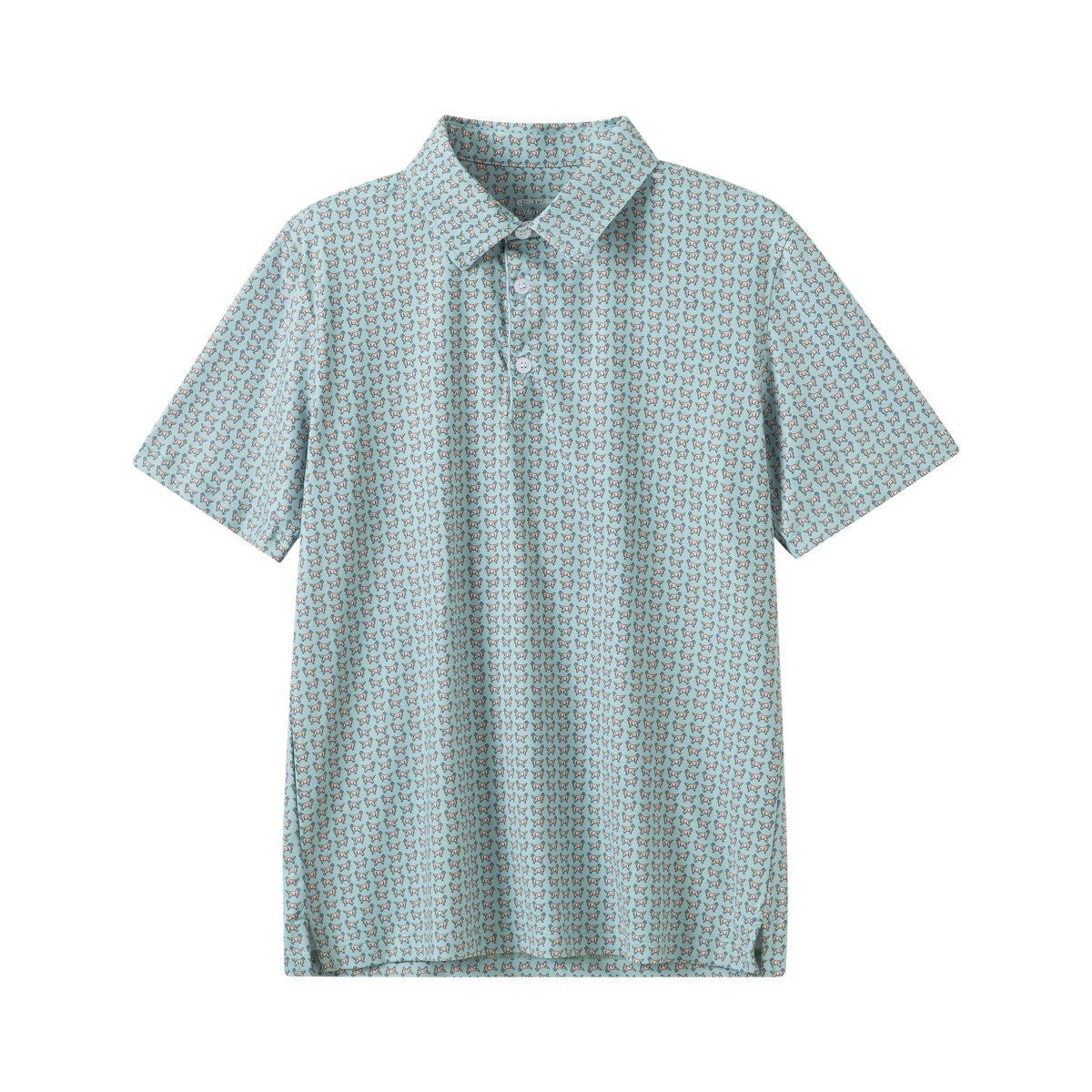 Golden Retriever Print Performance Polo