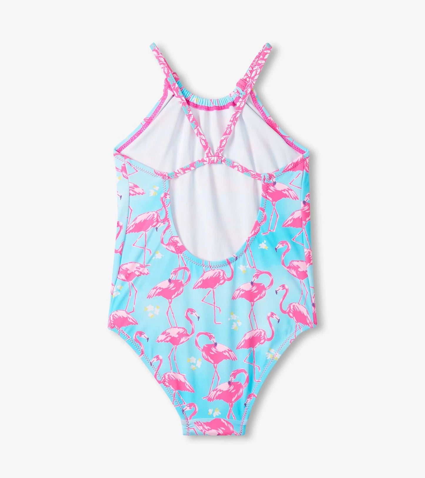Whimsical Flamingos Gather Front Swimsuit