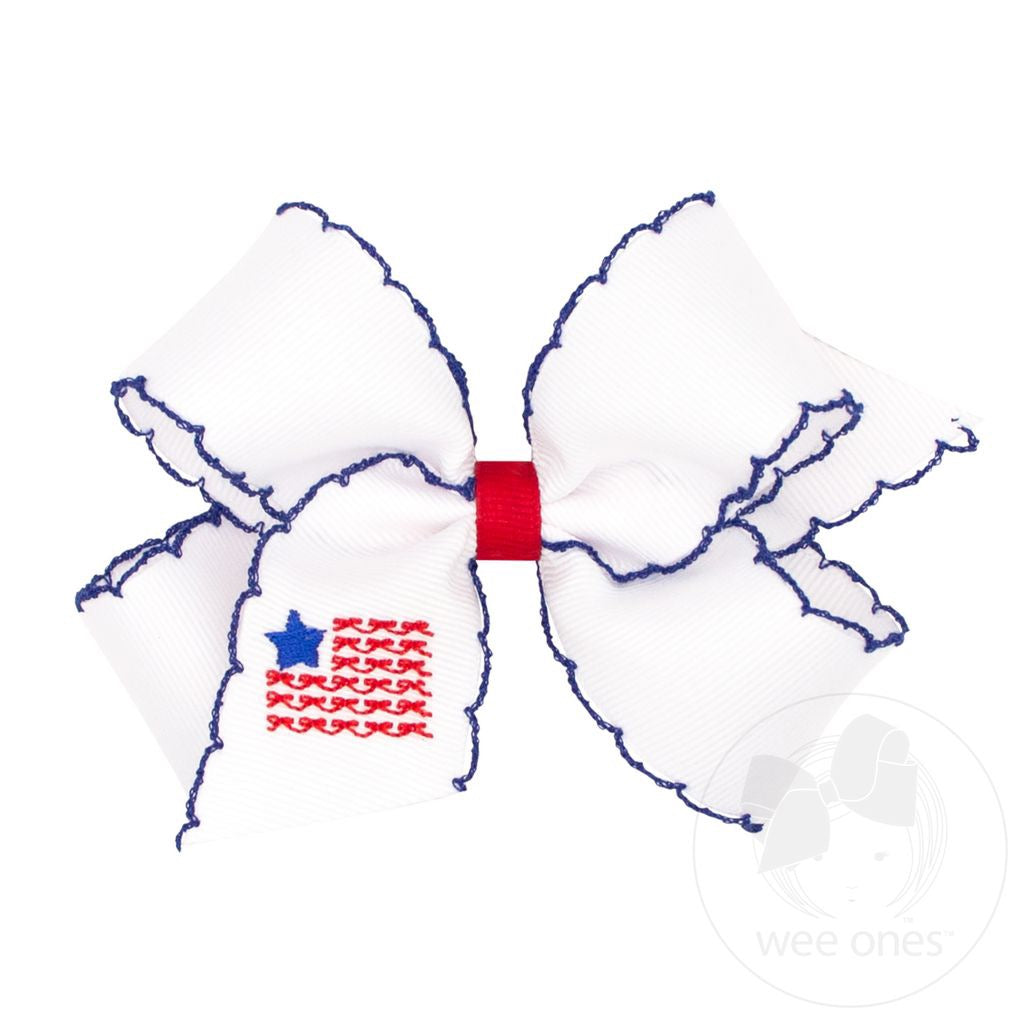 Flag Embroidered Bow