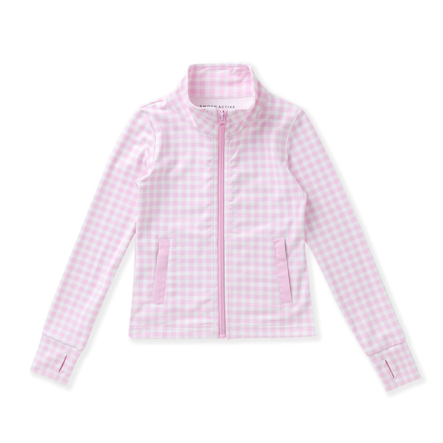 Pink Gingham Active Jacket