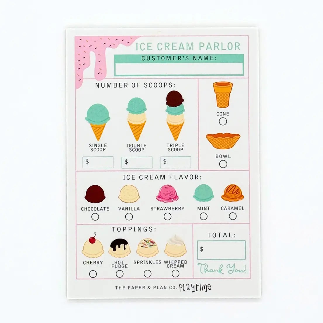 Ice Cream Parlor Playtime Pad