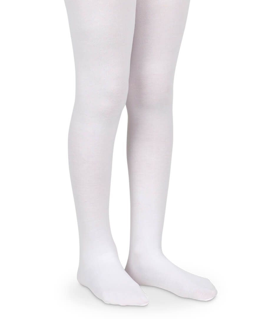 Smooth Microfiber Tights - White