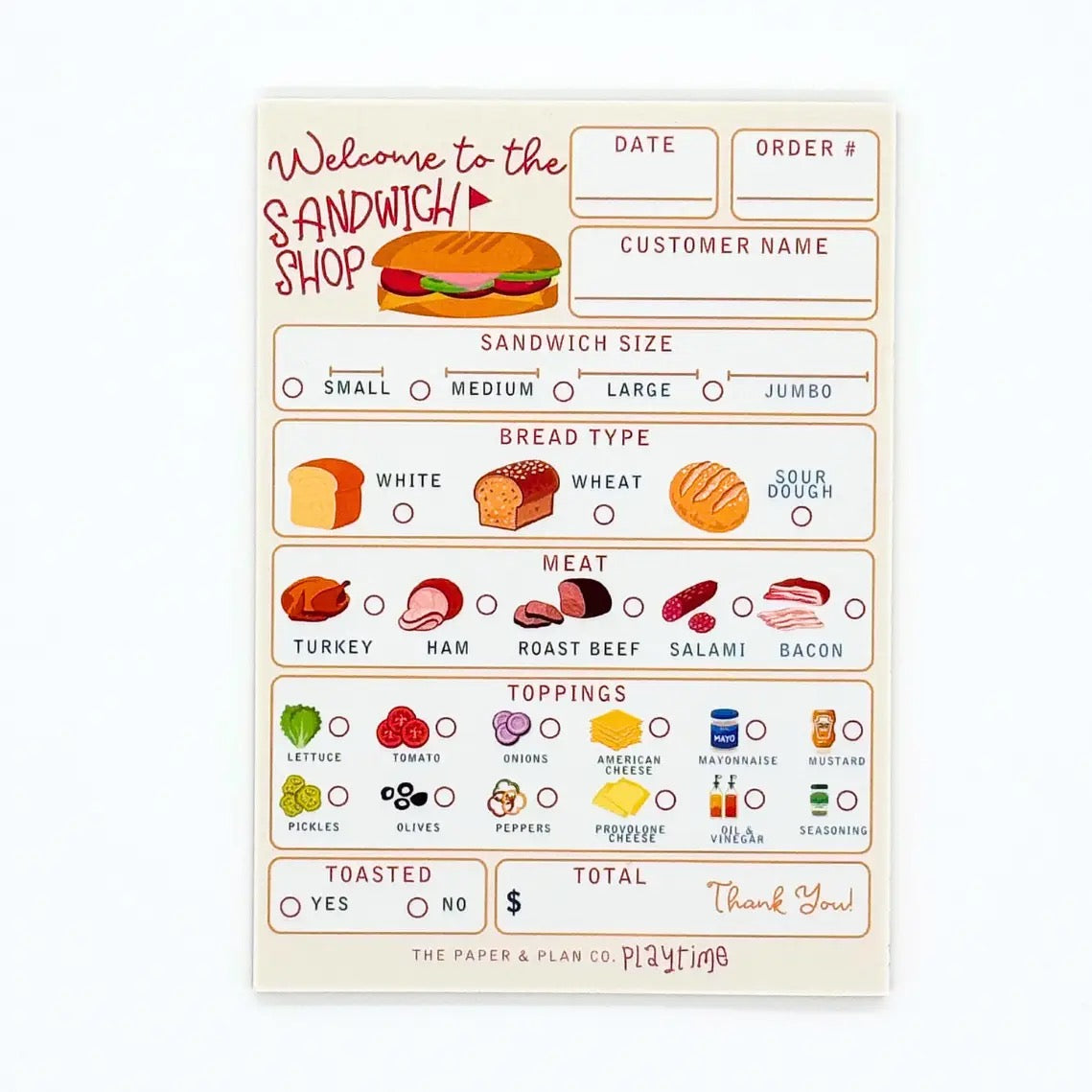 Sandwich Shop Playtime Pad