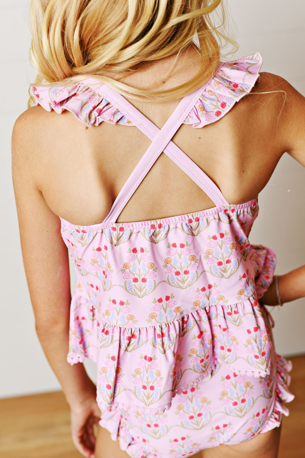 Block Floral 2 Piece Swimsuit