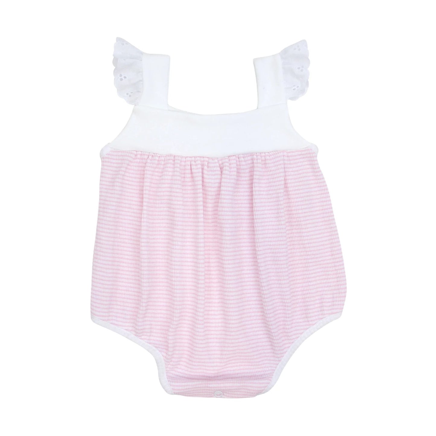 Knit Sunsuit with Eyelet Trim