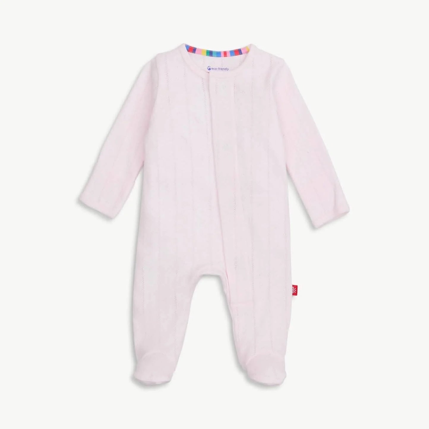 Love Lines Pink Pointelle Footie