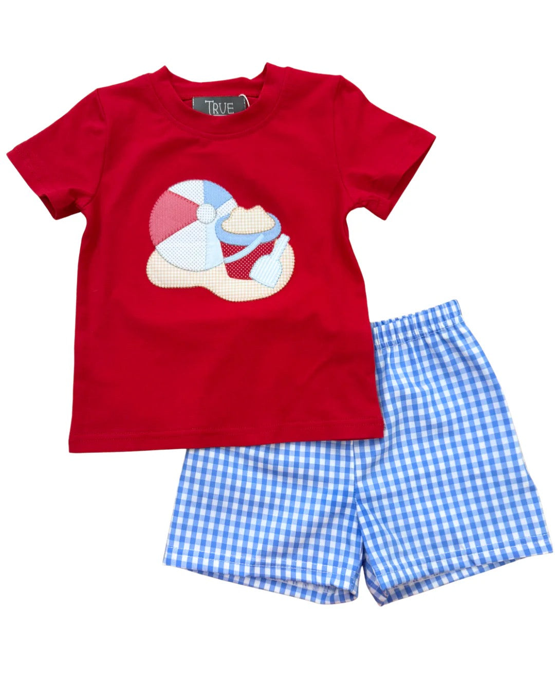 Beach Appliqué Boys Short Set