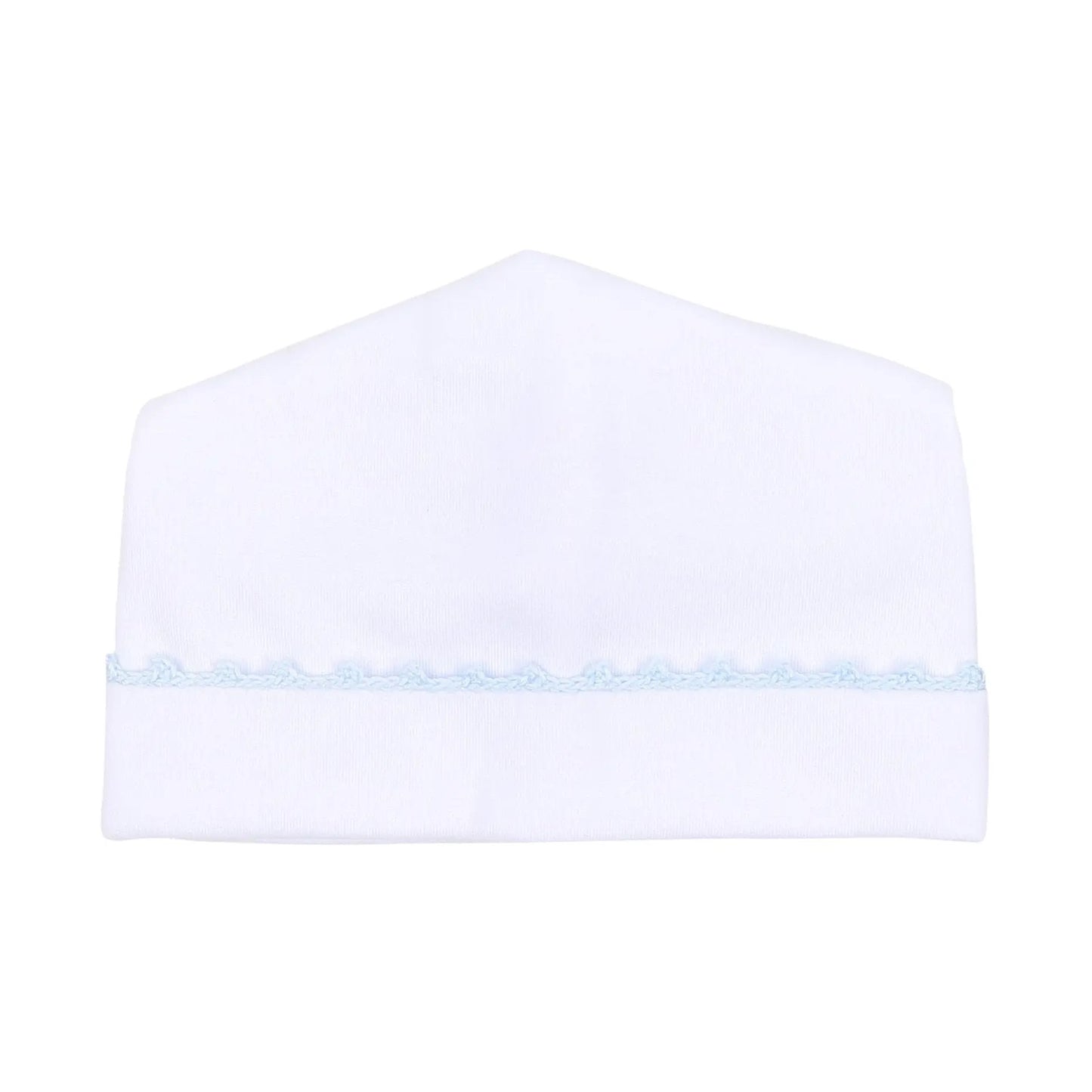 Baby Joy Light Blue Crochet Trim Hat