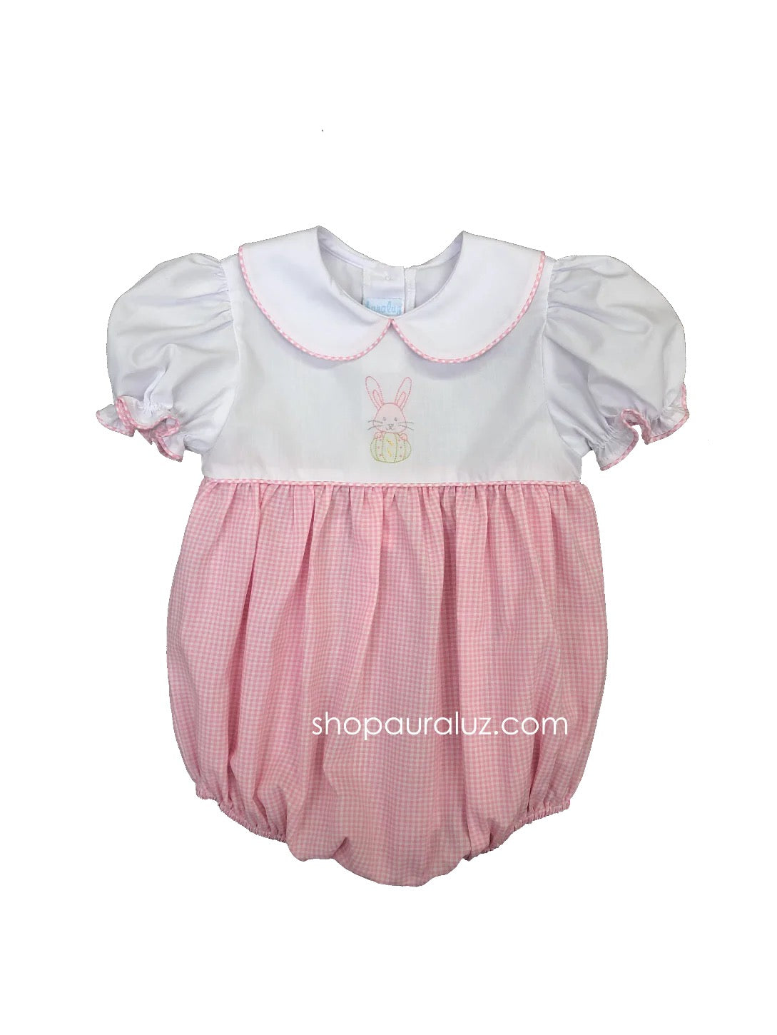 Pink Check Bunny Bubble
