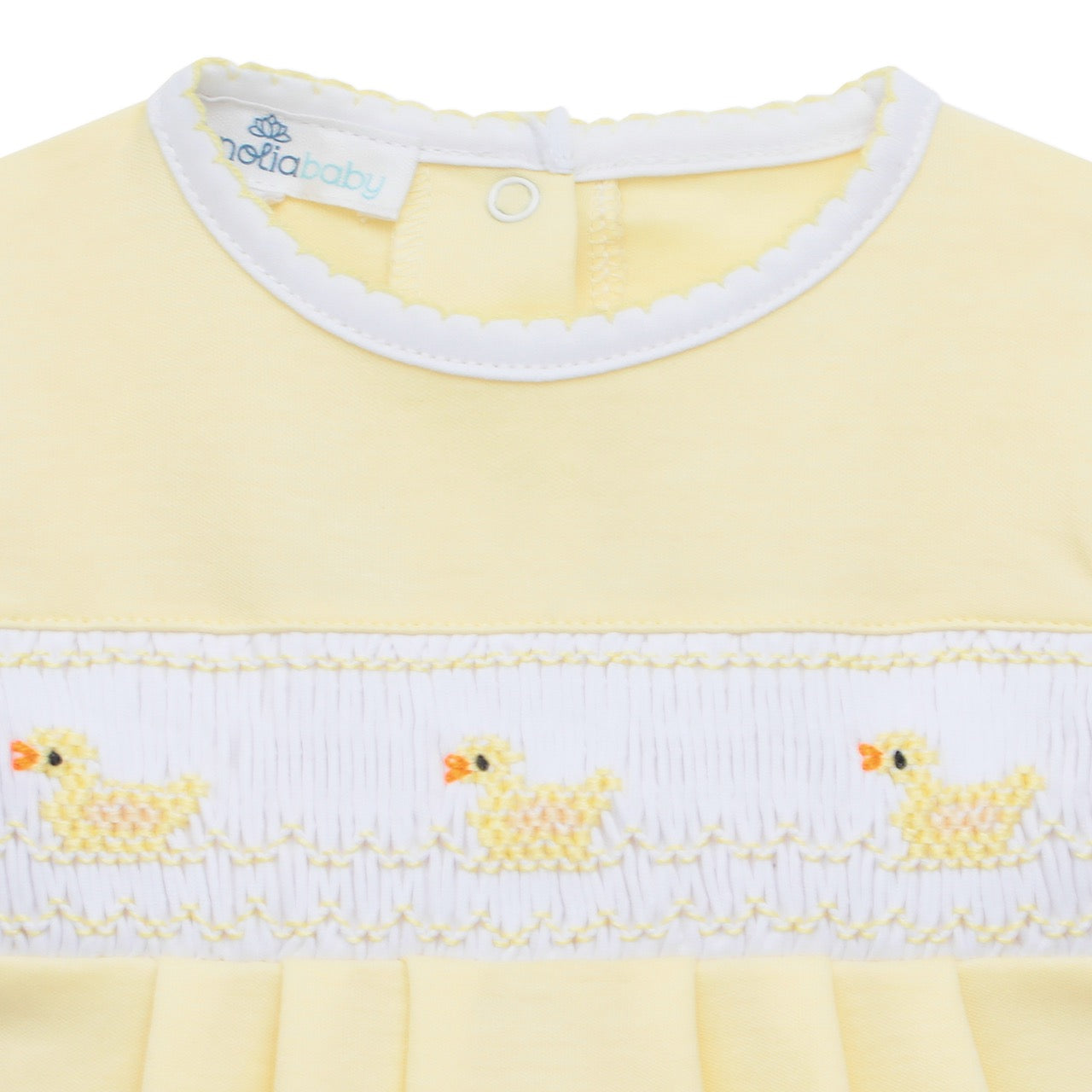 Little Ducklings Smocked Bubble - Yellow