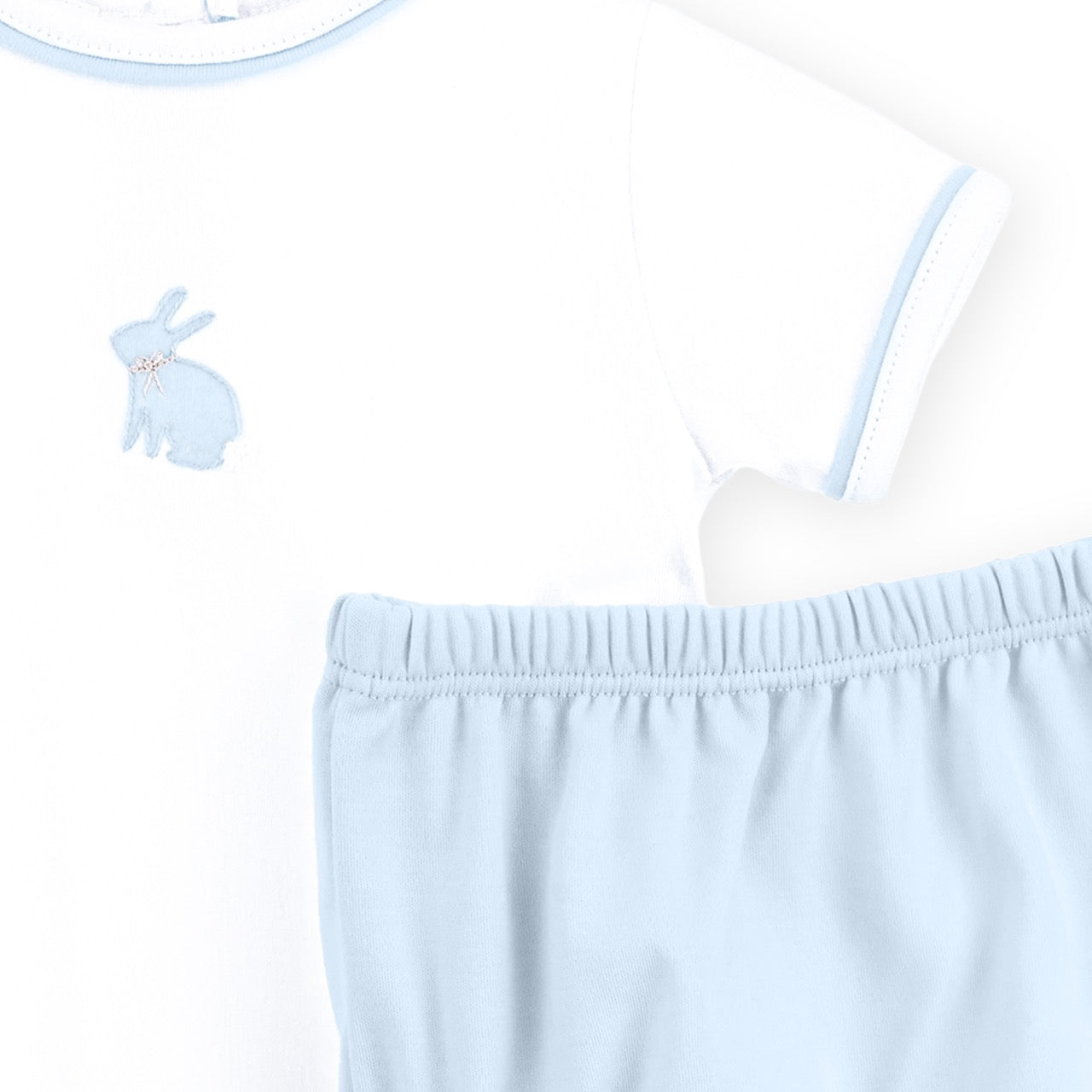 Leaping Bunnies Diaper Cover Set - Light Blue