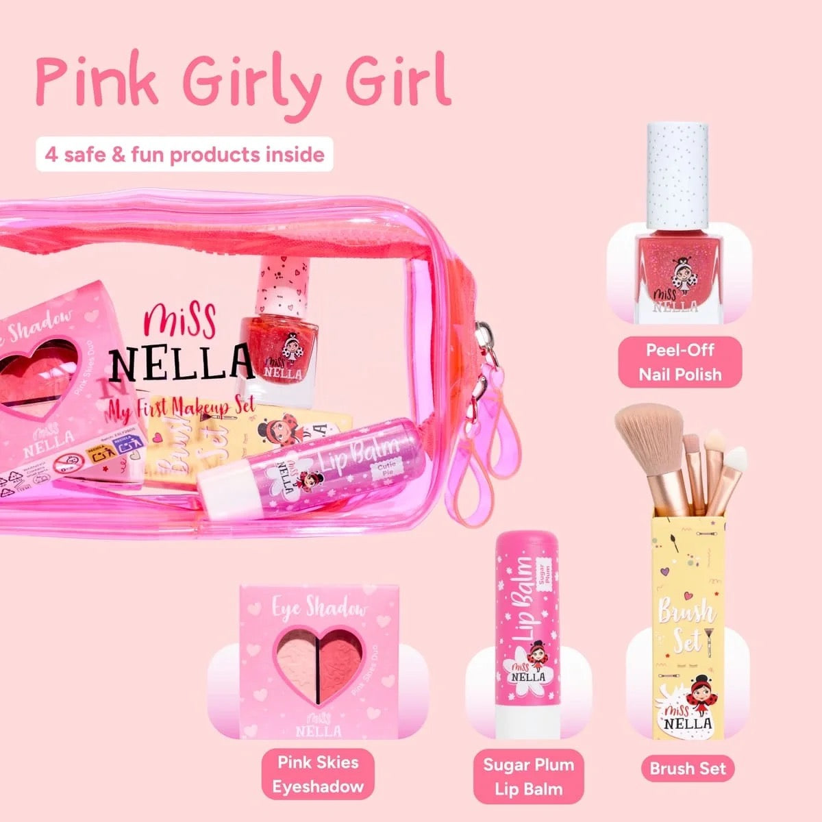 Rose Beauty Bag - Pink Girly Girl